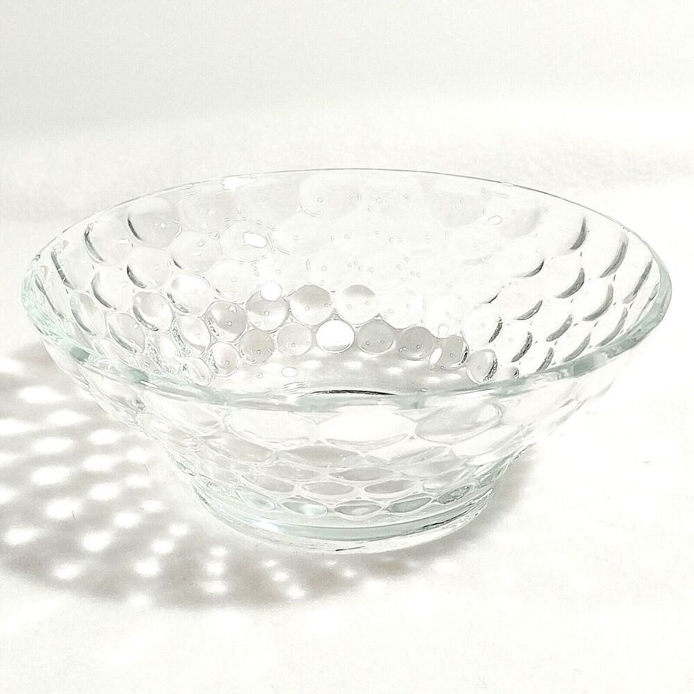 Small Bubble Glass Bowls Made In Indonesia By Kim Set of 4 ( 2" x 5") #1292